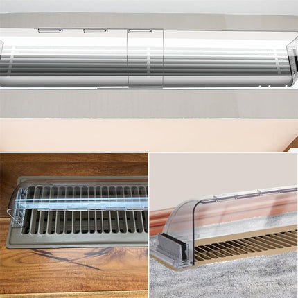 Air Vent Deflectors Adjustable Heat and Vent Cover Clear 2PCS Magnetic Air and Heat Deflector for Floor Vent Sidewalls and Ceiling Registers,8”-11”.