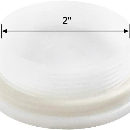 Bung Cap with 2" Thread Size for 55 Gallon Plastic Drums, 4 Pack Poly Buttress Drum Bung, Fine Thread.