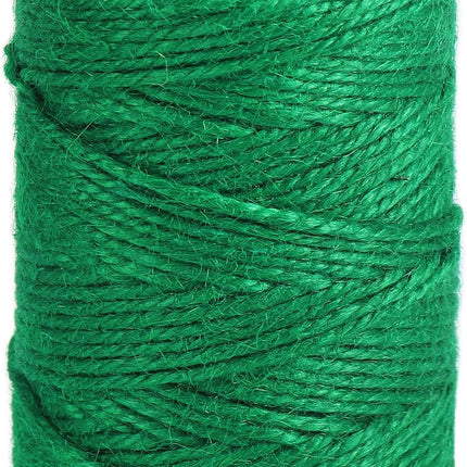 Jute Garden Twine, 328 Feet 3mm Heavy Duty Tomato Twine, Green Plant Ties for Gardening, Climbing Plants, Vegetables, Crafting.