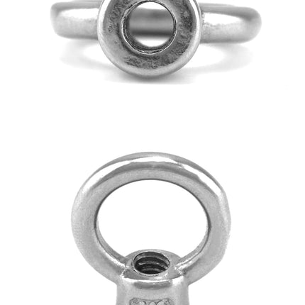 Lifting Eye Nut, 10 Pack, 1/4" UNC Marine Grade Stainless Steel 316.