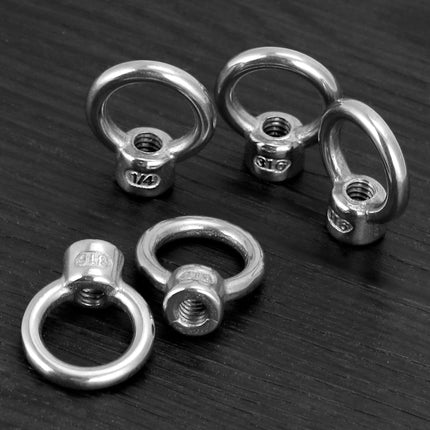 Lifting Eye Nut, 10 Pack, 1/4" UNC Marine Grade Stainless Steel 316.