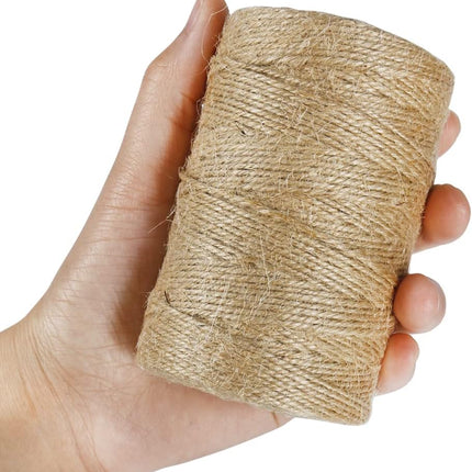 1000 Feet Natural Jute Twine, 2mm Twine String for Arts and Crafts, Gardening, Gift Wrapping, Packaging, Festive Decorations (2PCS x 500 Feet).