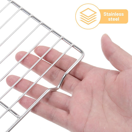 Roasting Rack Stainless Steel Wire Rack for Baking Sheet 5.3 x 8.46 Inch Heavy Duty Wire Grate Oven Grill Rack Oven Rack Cooling Rack Baking Rack with 4 Legs Rectangle Wire Cooking Racks for Meat.