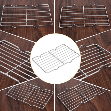Roasting Rack Stainless Steel Wire Rack for Baking Sheet 5.3 x 8.46 Inch Heavy Duty Wire Grate Oven Grill Rack Oven Rack Cooling Rack Baking Rack with 4 Legs Rectangle Wire Cooking Racks for Meat.