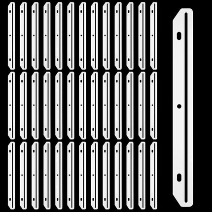 40 Pcs 3 Hole Punched Magazine Holders, Magazine Binder Magazine Organizer 3 Ring Binder Insert Strips for Magazine Storage Craft Paper File Book, Translucent White.