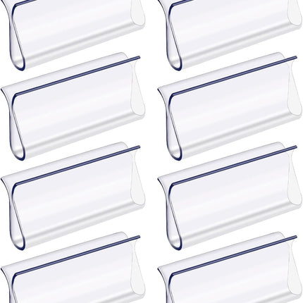 8 Pack Roller Window Shades Pulls, Clear Plastic Window Shades Hem Grips Handles R Type Windows Blinds Shade Pull Down Replacement Accessories for Roller Blinds, Home, Rv, Office, Hotel.