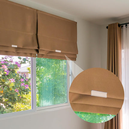 8 Pack Roller Window Shades Pulls, Clear Plastic Window Shades Hem Grips Handles R Type Windows Blinds Shade Pull Down Replacement Accessories for Roller Blinds, Home, Rv, Office, Hotel.