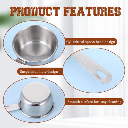 2 Pcs 1/4 Cup Stainless Steel Measuring Cup, 60ml, 2oz Metal Measuring Cups Coffee Measuring Cups Measure Scoop or Cooking, Baking, Kitchen Wet and Dry Ingredients, Dishwasher Safe.
