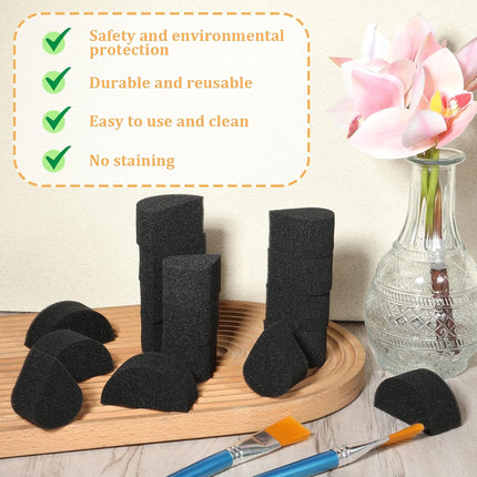 Face Painting Sponges, 24PCS Face Paint Sponges Professional Black High Density Petal Oval and Semicircular Faces Paint Brushes for Adult Art Work,Body Painting Tear Drop Halloween Christmas.