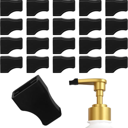 Coffee Syrup Pump Tip Covers, 20 Pack Syrup Pump Caps Black Rubber Syrups Caps Portable Practical Pourer Cap Keep Syrups Sugar Condiments Olive Clean for Pour Dispenser, Oil Liquor Bottle.