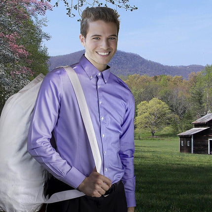 Canvas Duffel Bag - Drawstring, Leather Closure, Shoulder Strap.