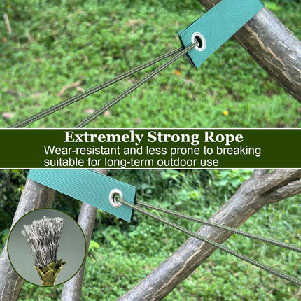 Tree Stakes and Supports, Heavy Duty Tree Stakes Kit Include 3Pcs Tree Straps for Staking, 3Pcs 12" Steel Spikes, and 39Ft Rope, Tree Supports for Young Tree Anti Strong Wind, Bad Weather.