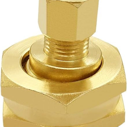 Brass US Standard Faucet Adapter Convert 3/4" GHT Female Garden Hose Thread to 1/4" OD Compression Tubing Adapter (Pack of 2).