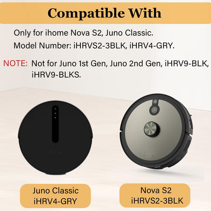 Main Brush Replacement for iHome Nova S2, iHRVS2-3BLK, iHRV4-GRY Robotic Vacuum Cleaner Accessories.