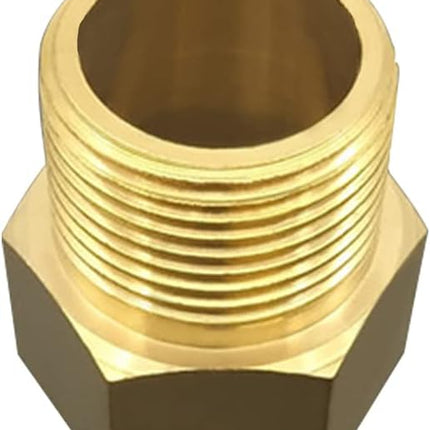 3/4" NPT Thread Female × 3/4" NPT Thread Male Brass Pipe Fitting Adapter （pack of 2).