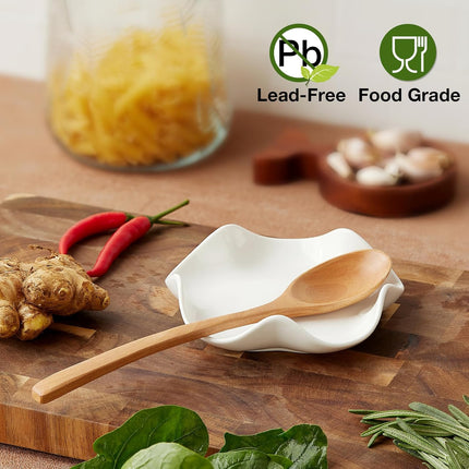 Spoon Rest for Stove Top, 5.3 Inch Ceramic Spoon Holder for Kitchen Counter, Coffee Spoon Holder, Cooking Utensil Rest for Spoons, Ladles, Tong, Heat-Resistant Spoon Rest, Housewarming Gifts.