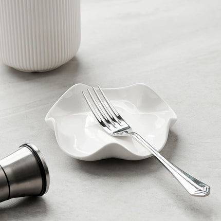 Spoon Rest for Stove Top, 5.3 Inch Ceramic Spoon Holder for Kitchen Counter, Coffee Spoon Holder, Cooking Utensil Rest for Spoons, Ladles, Tong, Heat-Resistant Spoon Rest, Housewarming Gifts.
