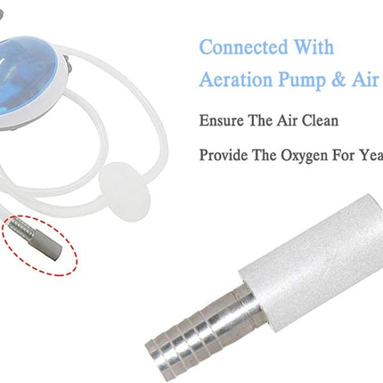 Aeration Stone 0.5 Micron 316 Stainless Steel Oxygenation Diffusion Stone 3/8" Barb for Home brewing Wine Beer Soda.