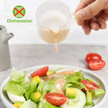 2 Pack Measuring Cups, 75ML Espresso Cups with Handle, Espresso Shot Glasses with V-Shaped Mouth, Clear Accessories, Milk Frothing Pitcher | with Handle, with V-Shaped Mouth, Accessories.