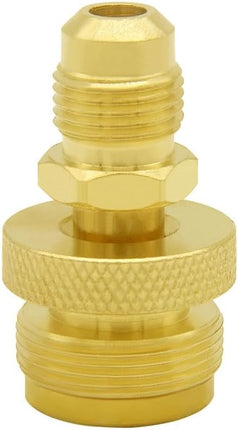 1LB Propane Disposal Adapter Fitting 1"-20 Male Throwaway Cylinder Thread to 3/8" Flare Male, Portable Camping Grill Stove Parts for Heaters, Burner, Cooker, Solid Brass.
