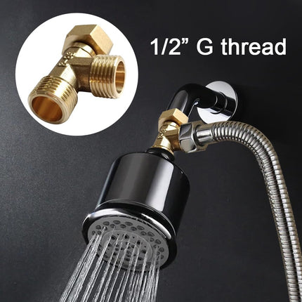 Brass G1/2" 3 Way Diverter, Tee Shape Hose Pipr Fitting Adapter Connector, for Angle Valve Hose, Bath Shower Arm, Toilet Bidet Sprayer, Bathtub Faucet.
