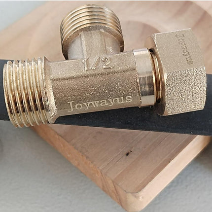 Brass G1/2" 3 Way Diverter, Tee Shape Hose Pipr Fitting Adapter Connector, for Angle Valve Hose, Bath Shower Arm, Toilet Bidet Sprayer, Bathtub Faucet.