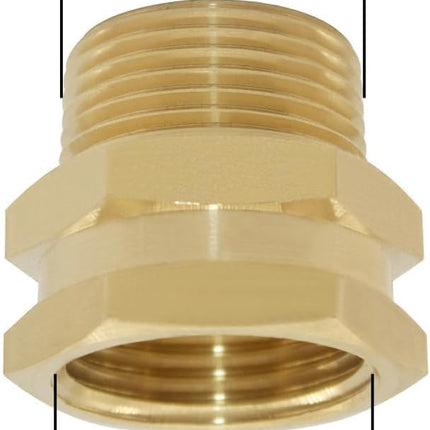 3/4" Female GHT Thread x 3/4" Male NPT Thread Brass Pipe Fittings Adapter (Pack of 4).