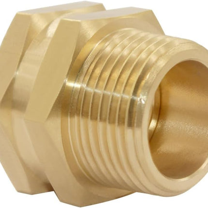 3/4" Female GHT Thread x 3/4" Male NPT Thread Brass Pipe Fittings Adapter (Pack of 4).