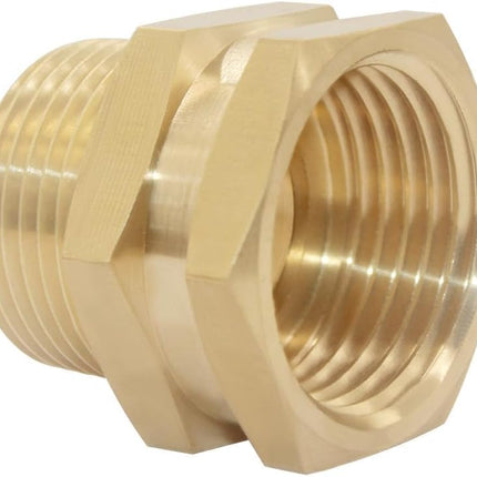 3/4" Female GHT Thread x 3/4" Male NPT Thread Brass Pipe Fittings Adapter (Pack of 4).