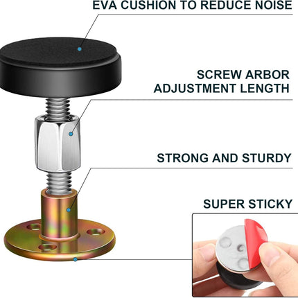 Adjustable Threaded Bed Frame Anti-Shake Tool, Headboard Stoppers, Bedside Anti Shake Tool for Beds Cabinets Sofas, 4PCs, 30-68mm.