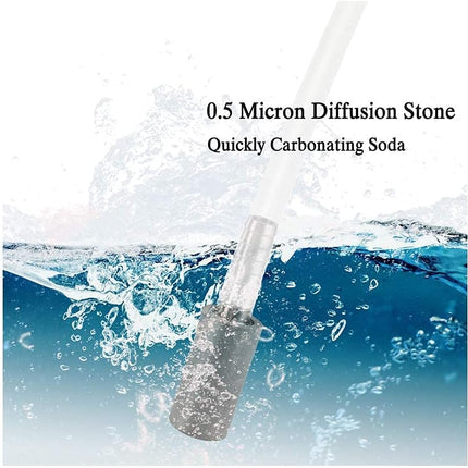 Aeration Stone 0.5 Micron Stainless Steel Oxygenation Diffusion Stone 1/4" Barb for Home brewing Wine Beer Soda + 20 Inch Silicone Hose (Pack of 2).