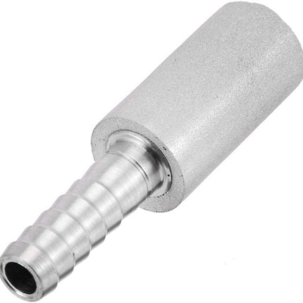 Aeration Stone 0.5 Micron Stainless Steel Oxygenation Diffusion Stone 1/4" Barb for Home brewing Wine Beer Soda + 20 Inch Silicone Hose (Pack of 2).