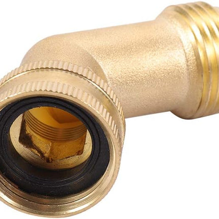 Brass Garden Hose Elbow Connector 45 Degree Hose Elbow Fitting Quick Swivel Connect 3/4" Garden Hose Thread 2pcs with Extra 6 Pressure Washer.