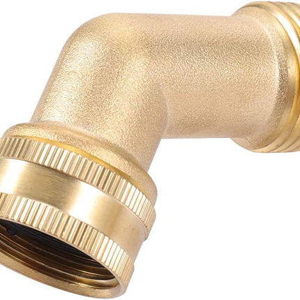 Brass Garden Hose Elbow Connector 45 Degree Hose Elbow Fitting Quick Swivel Connect 3/4" Garden Hose Thread 2pcs with Extra 6 Pressure Washer.