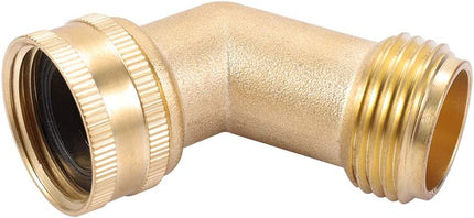 Brass Garden Hose Elbow Connector 45 Degree Hose Elbow Fitting Quick Swivel Connect 3/4" Garden Hose Thread 2pcs with Extra 6 Pressure Washer.