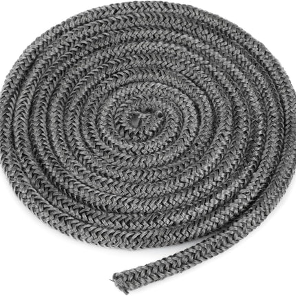 Wood Stove Gasket, 1/4" x 84" Graphite Impregnated Fiberglass Rope Seal and High-Temperature Cement Gasket Replacement for Wood Stoves Door.