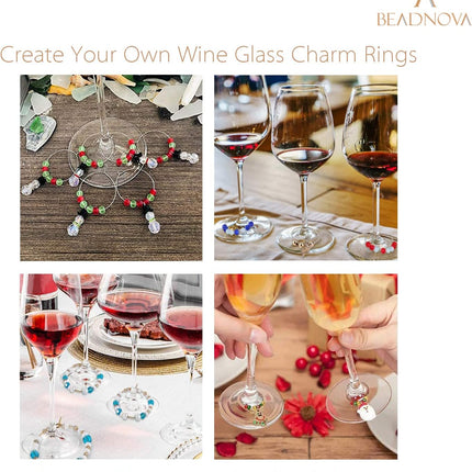 Wine Glass Charm Rings 120pcs Gold and Silver Plated 25mm Beading Charm Rings Wine Glass Marker for Birthday Party Wedding Festival Favor.