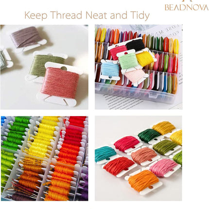 Embroidery Floss Bobbins 150pcs Embroidery Thread Holder Floss Holder Thread Bobbins for Cross Stitch Crafting Sewing.