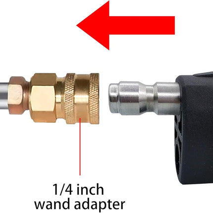 Pressure Washer Nozzle, 6-in-1 Quick Change over and Adjustable, Power Washer Tips Replacement with 1/4 inch Quick Connector, MAX 4000PSI for Pressure Washer.