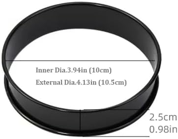 English Muffin Rings, Stainless Steel Crumpet Rings, 4 Pcs 4 inch Nonstick Metal Round Ring Molds with Silicone Oil Brush.