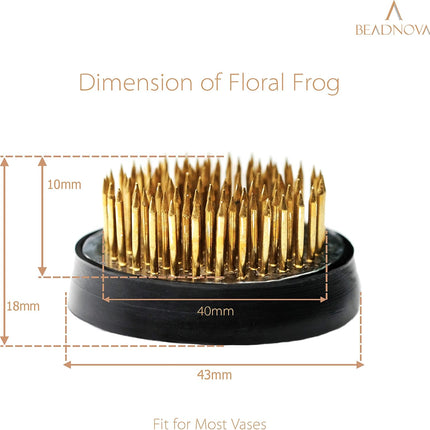 Flower Frog Ikebana Kenzan with Rubber Gasket Floral Frog for Arrangements Ikebana Vase (1.6 Inch/40mm, 1pcs).