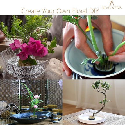 Flower Frog Ikebana Kenzan with Rubber Gasket Floral Frog for Arrangements Ikebana Vase (1.6 Inch/40mm, 1pcs).