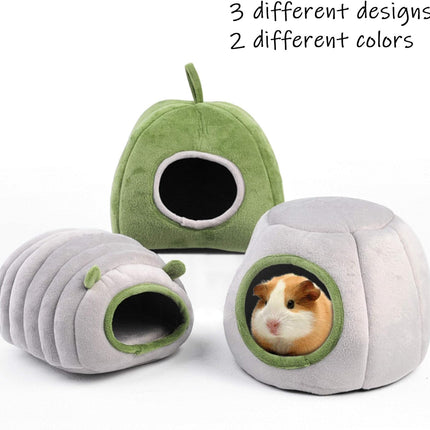 Guinea Pig Hideout Bed Rabbit House Cave Accessories Cozy Hide-Out for Bunny Hedgehog Ferret Chinchilla&Other Small Animals (Grey, Caterpillar).