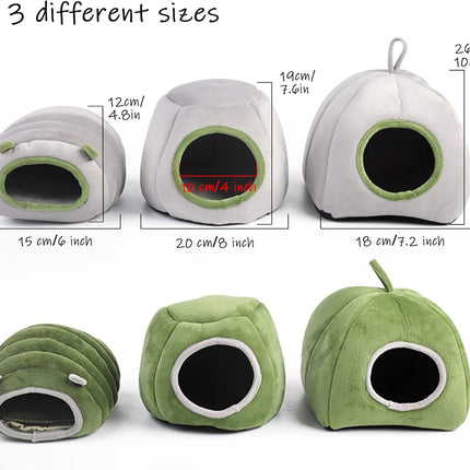 Guinea Pig Hideout Bed Rabbit House Cave Accessories Cozy Hide-Out for Bunny Hedgehog Ferret Chinchilla&Other Small Animals (Grey, Caterpillar).