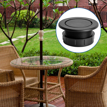 2 Pcs 2 Inch Parasol Umbrella Hole Ring Plug and Cap Set, Thicker Patio Table Hole Cover Insert, Deck Table Umbrella Holes Plug Replacement Parts for Outdoor Patio Table Garden Yard.