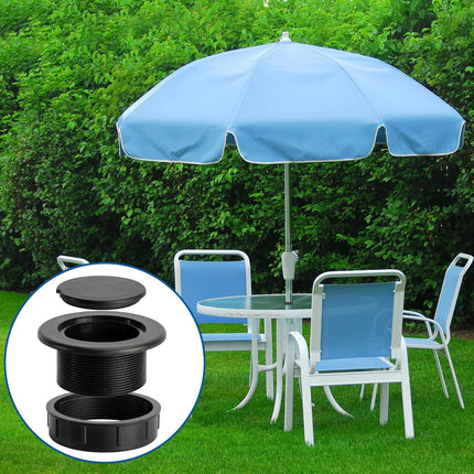 2 Pcs 2 Inch Parasol Umbrella Hole Ring Plug and Cap Set, Thicker Patio Table Hole Cover Insert, Deck Table Umbrella Holes Plug Replacement Parts for Outdoor Patio Table Garden Yard.