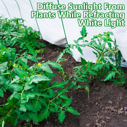 15 x 10 Ft Plant Sun Protection Cloth, Garden Plant Shade Cloth, Non-Woven White Light Refraction Sunshade Cloth for Protecting Plants Vegetable Rows from Direct Sunlight.