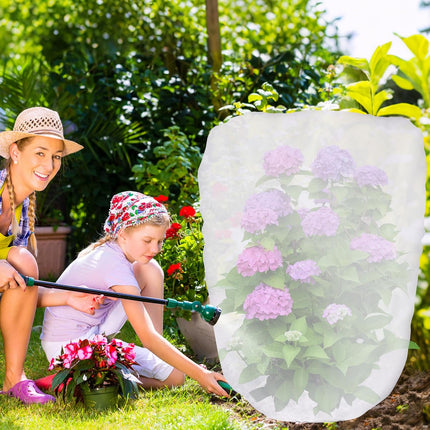 3.3 x 2.6Ft Garden Plant Shade Cover with Drawstring, Non-Woven Garden Shade Sun Protection Plants Cover, White Light Refraction Fruit Tree Sunshade Cloth for Protect Plant from Direct Sunlight.