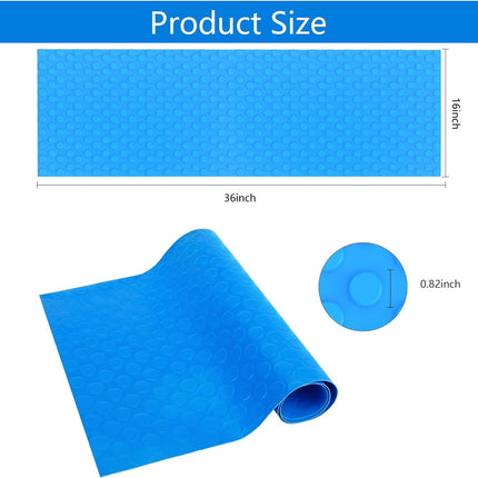 16" x 36" Pool Ladder Mat-Large Swimming Pool Step Mat with Non-Slip Texture-Protective Ladder Pad for Above Ground Pools Liner and Stairs (Dots).