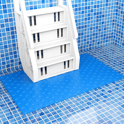 16" x 36" Pool Ladder Mat-Large Swimming Pool Step Mat with Non-Slip Texture-Protective Ladder Pad for Above Ground Pools Liner and Stairs (Dots).